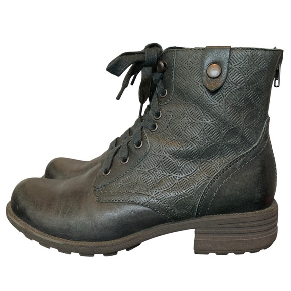 Rockport Cobb Hill Collection Boots Womens 7.5 Green Leather Army Combat Chukka - Picture 4 of 14